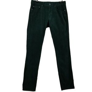 Bonobos Mens Forest Green Corduroy Stretch Pants 32x34 Slim 5-Pocket RN128054